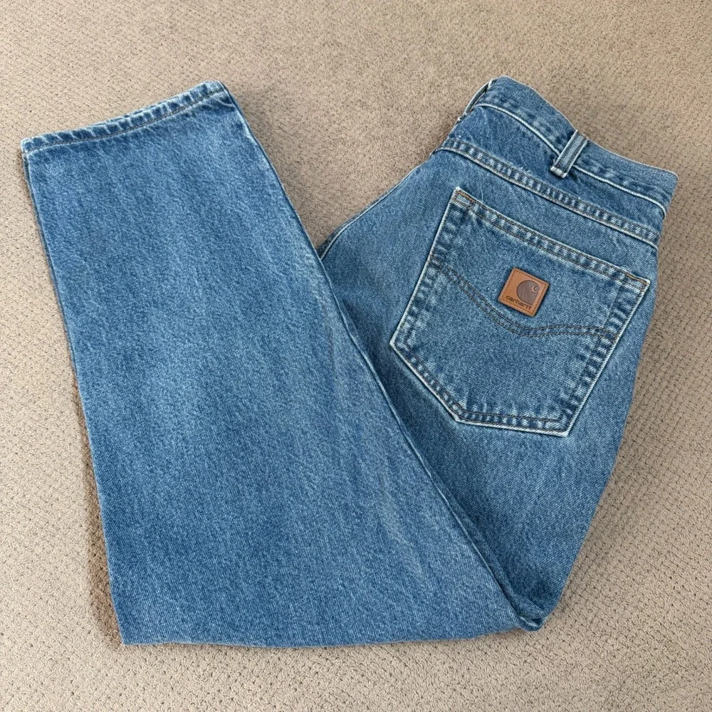 Vintage 2000s Carhartt B17-DST Relaxed Fit Denim Jeans Blue 34x28 Workwear